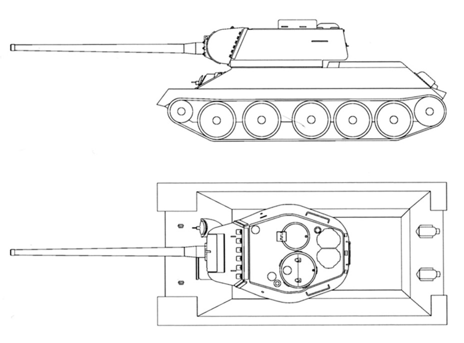 The project of installing 100-mm guns in the T-34-85, April 1954 - Czechoslovak with Tagil ancestry |  warspot.ru