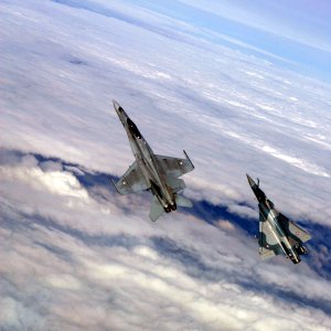 Finnish F/A-18C + French Air Force Mirage 2000-5F