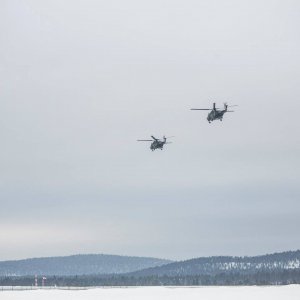 Neljän NH90-helikopterin koulutuslentotehtävä alkamassa tiistaina Ivalossa