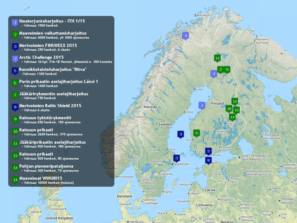 Puolustusvoimien harjoituksia