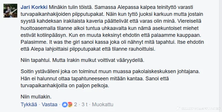 Ylen toimittaja kommetoi Facebookissa