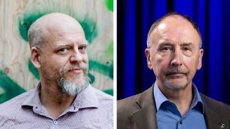 Tutkija Janne Saarikivi (vas.) ja europarlamentaarikko Pekka Toveri.