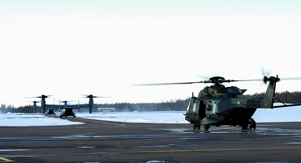 Air Force CV-22B Osprey Finland NH90 helicopter Utti Jaeger Regiment