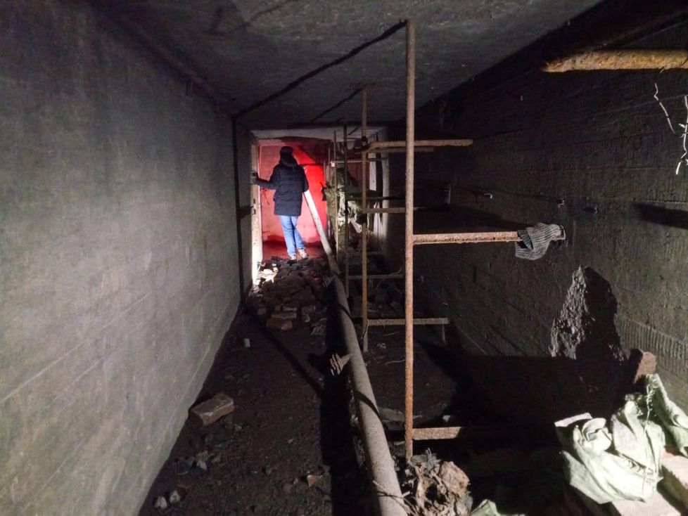 Sisäkuvaa SK 2 -bunkkerista, jota suunnitellaan kunnostettavaksi.