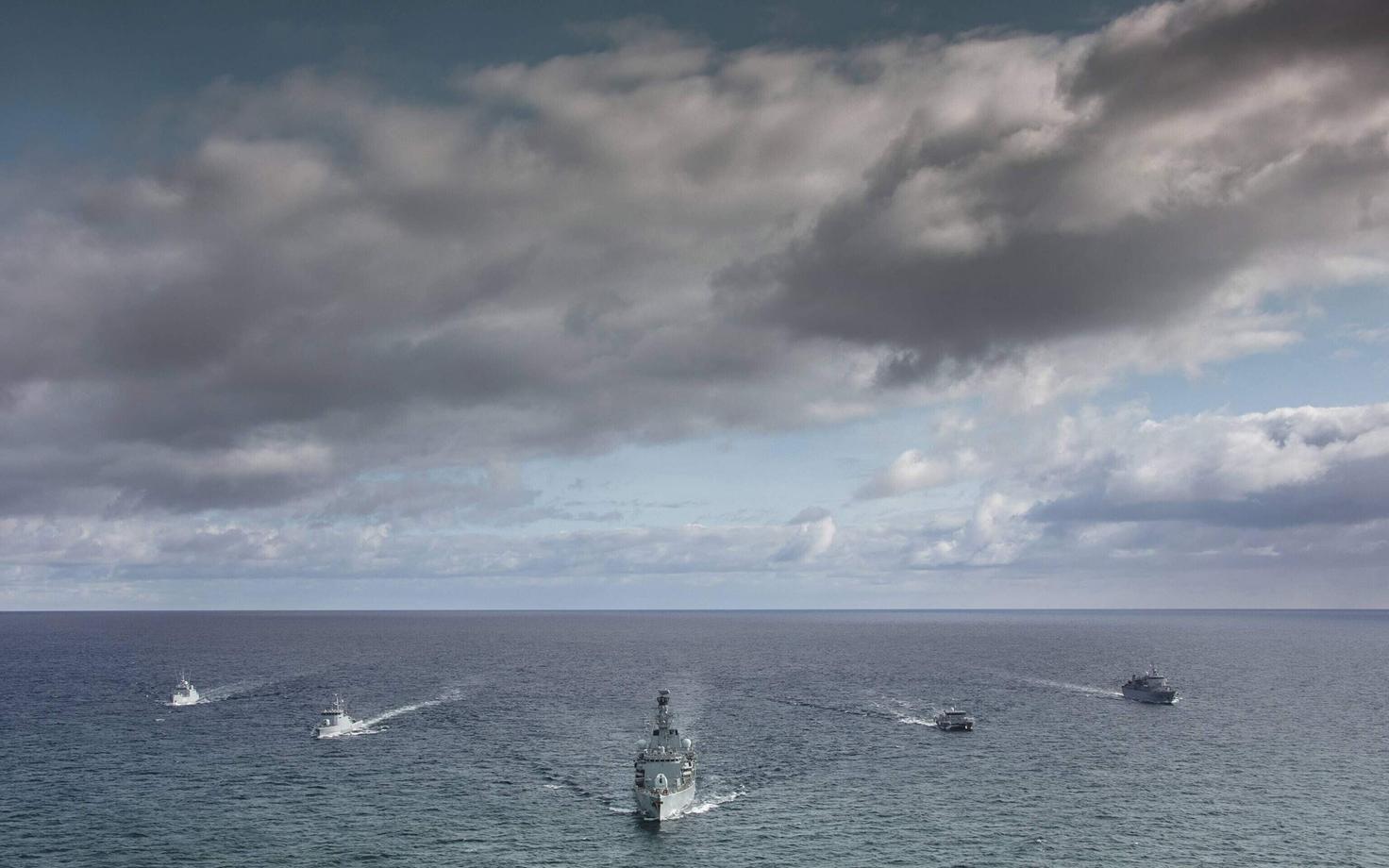 JEF member state vessels during an exercise in 2021.