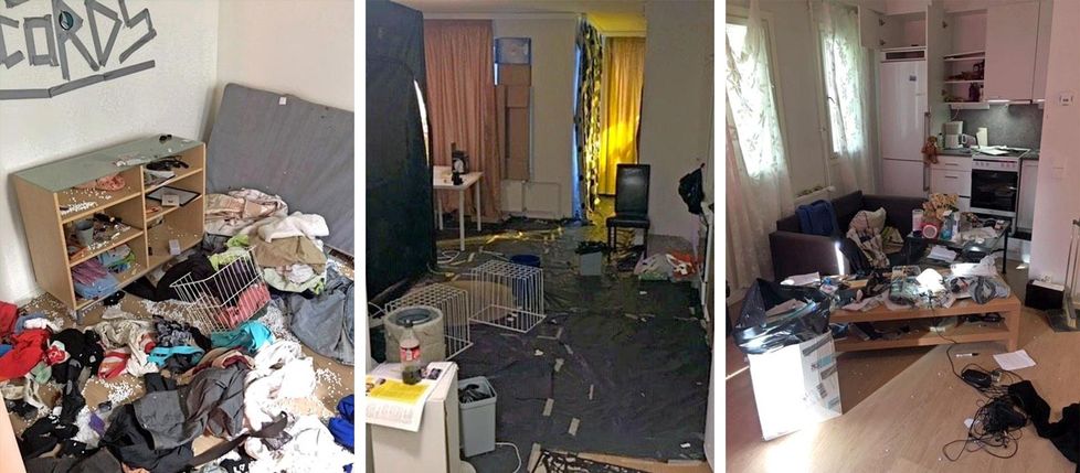 Kuvat huumeidenkäyttäjien asunnoista ovat karua katseltavaa. Jutun kuvat ovat peräisin poliisilta eivätkä ne liity haastateltuihin henkilöihin.