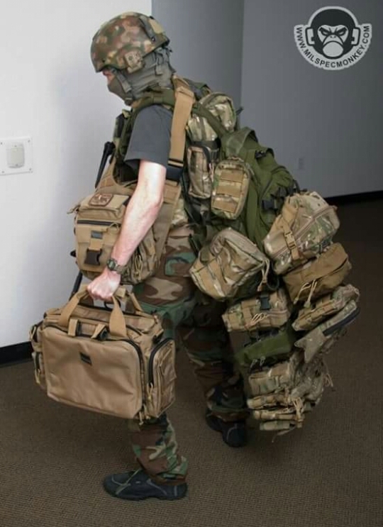 Kuvahaun tulos haulle soldier too much equipment