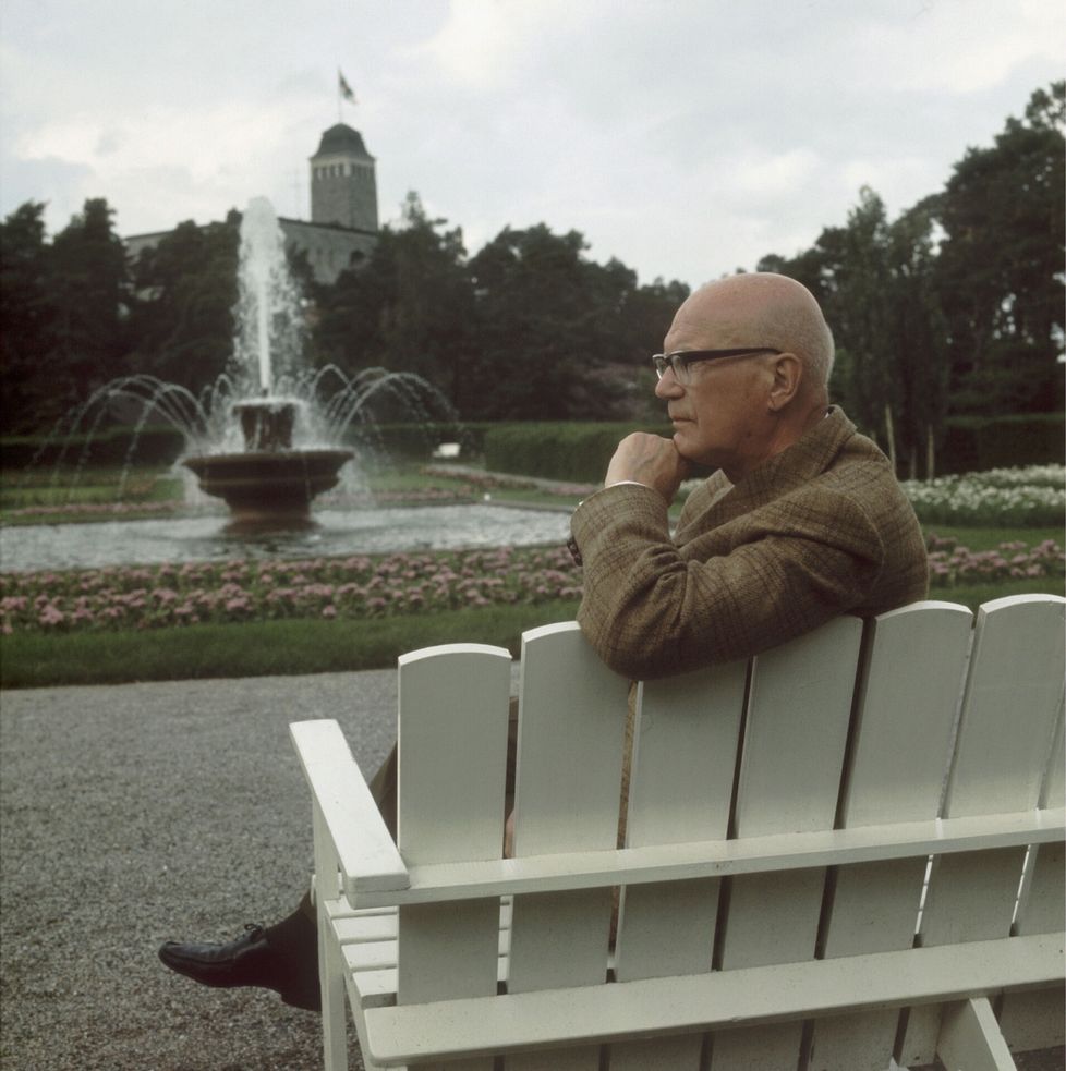 Presidentti Urho Kekkonen Kultarannassa kesällä 1970.