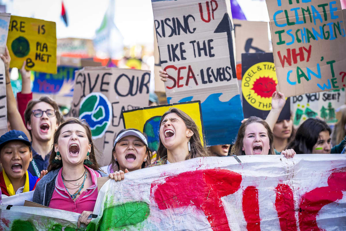 Fridays for Future mielenosoitus Maastrichtissa syyskuussa 2019.
