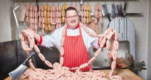 Barry John Crowe from Cavan who holds the record for the most sausages made in a minute in the lastest  Guinness World Records. Photograph: PA