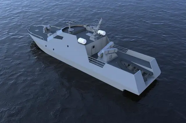 The six new 33 meters Attack Boats ordered by the Navy of Turkmenistan have a length of 33.05 meters, a width of 7.1 meters and a draft of 1.4 meters. The propulsion system consists in two MTU M93L diesel engines with two Hamilton water jets allowing a full speed of 43 knots and a cruising range of 350 nautical miles at a speed of 35 knots.