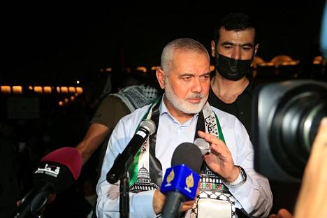 Gazaa hallitsevan islamistijärjestö Hamasin johtaja Ismail Hanijeh puhui medialle Qatarin pääkaupungissa Dohassa, missä hän asuu.