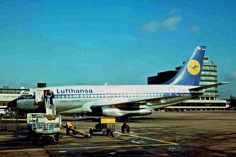 Kuvassa Lufthansan kone, joka kaapattiin Palma de Mallorcalta Mogadishuun 13. lokakuuta 1977.