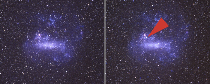 Suuri Magellanin pilvi ja SN1987A siellä.