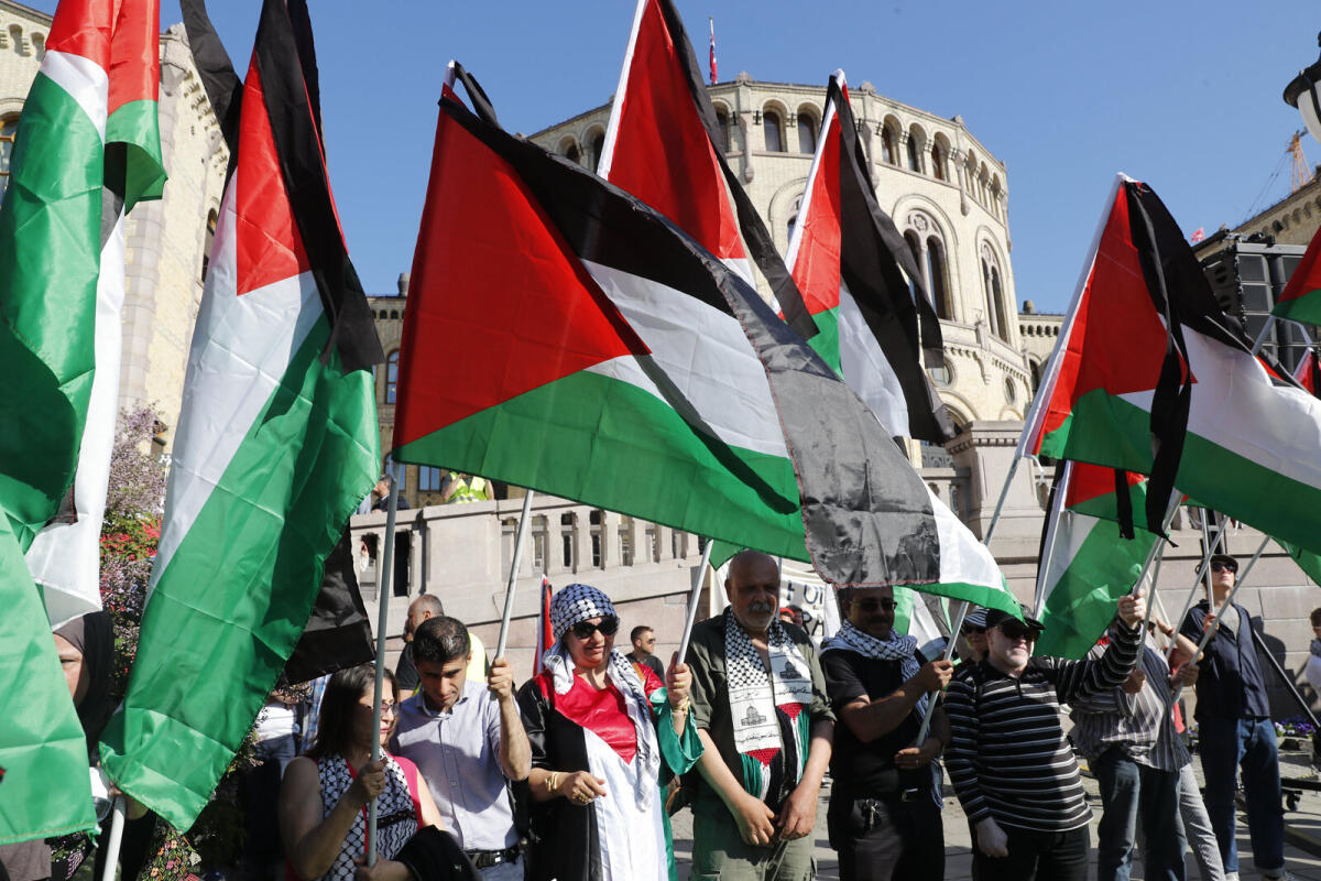 Palestina-demonstrasjon i Oslo sentrum