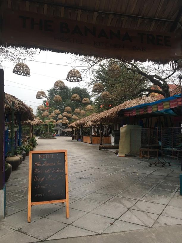 The Banana Tree -hostelli Vietnamin Ninh Bìnhissä suljettiin koko maaliskuuksi koronaviruksen vuoksi.