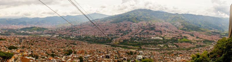 Panorama over Medellin, Colombia. Pablo Escobar stock images