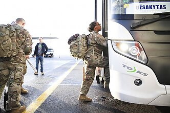 US troops arrive in Lithuania, October 14, 2019
